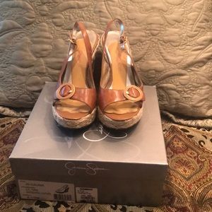 Jessica Simpson open toe wedges